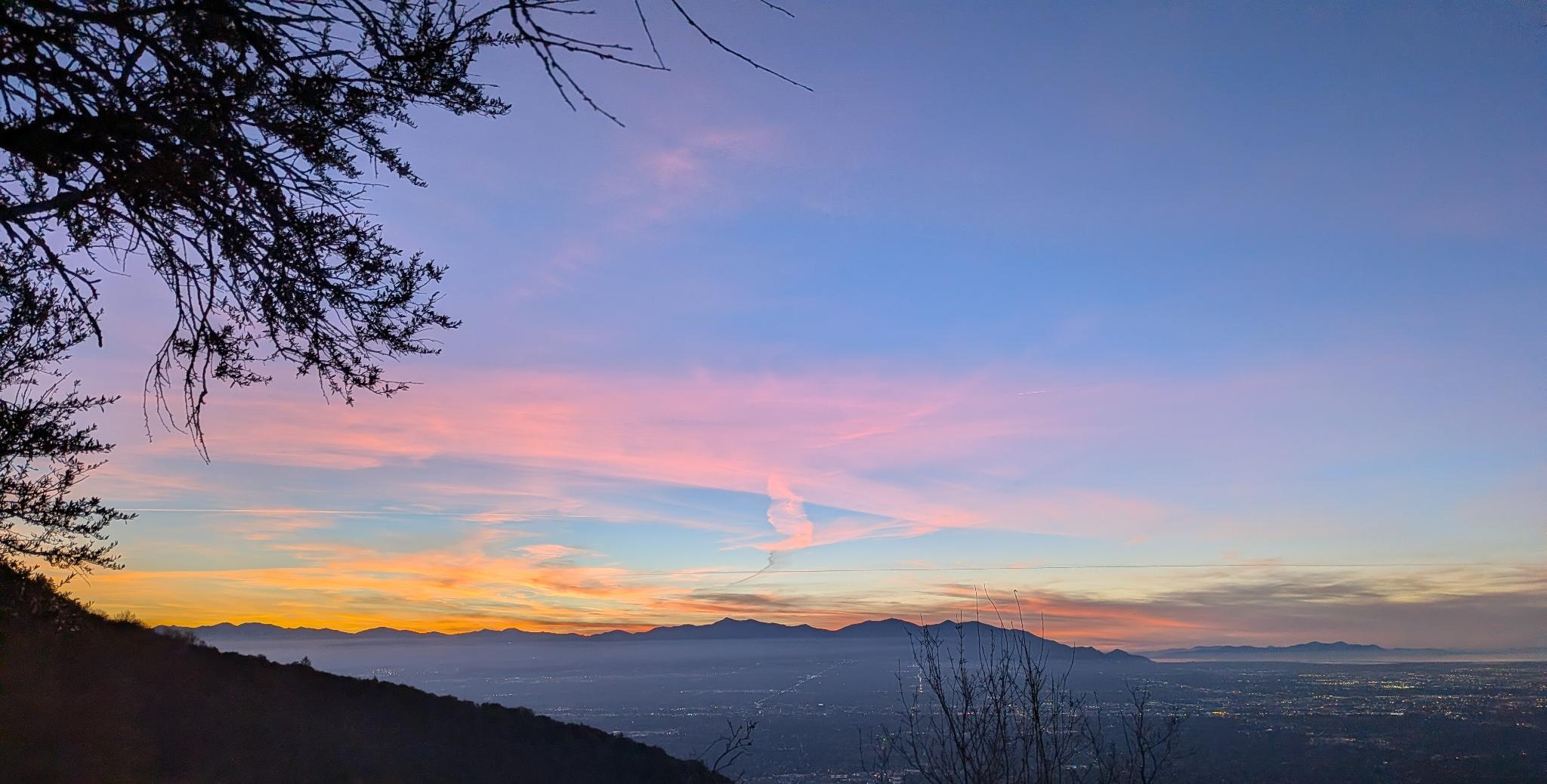 Sunset sky over water